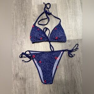 Emporio Armani Blue and Red Swimwear